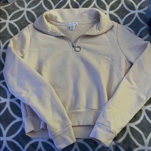 Quarter zip crop top